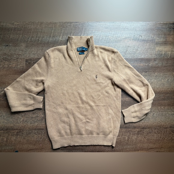 vintage Ralph Lauren POLO 1/4 zip sweater sz S EUC 100% cotton preppy Old Money - Picture 11 of 15